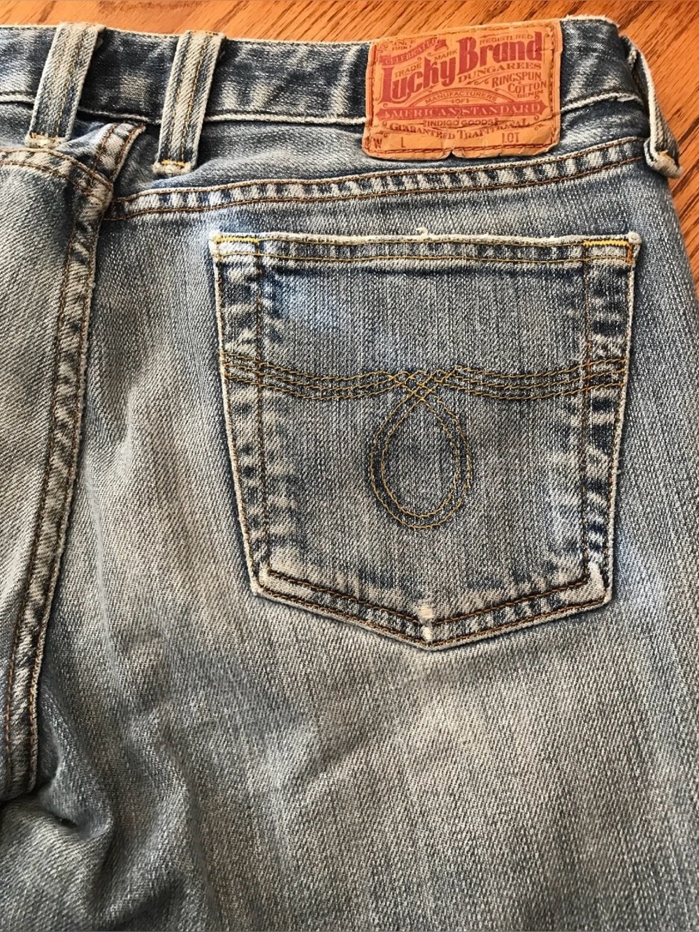 LUCKY BRAND LOLA BOOT WOMEN'S BLUE JEANS SIZE 29 / 8 MADE IN USA S1